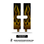 HUGSHIELD™ Front Fork Cover for Touring RG SG (FLTRX FLHX) 2006-2014 - 'Flame' Design - HUGSTICKERCUSTOM 