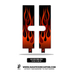 HUGSHIELD™ Front Fork Cover for Touring RG SG (FLTRX FLHX) 2006-2014 - 'Flame' Design - HUGSTICKERCUSTOM 