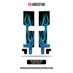 HUGSHIELD Front Fork Cover for Touring SG (FLHXST) 2015-2025 - 'Flame' Design - HUGSTICKERCUSTOM 