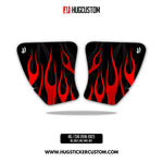 HUGSHIELD™ Media Door for Touring RG SG / CVO (FLTRXST FLHXST) 2015-2023 - 'Flame' Design - HUGSTICKERCUSTOM 