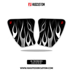 HUGSHIELD™ Media Door for Touring RG SG / CVO (FLTRXST FLHXST) 2015-2023 - 'Flame' Design - HUGSTICKERCUSTOM 
