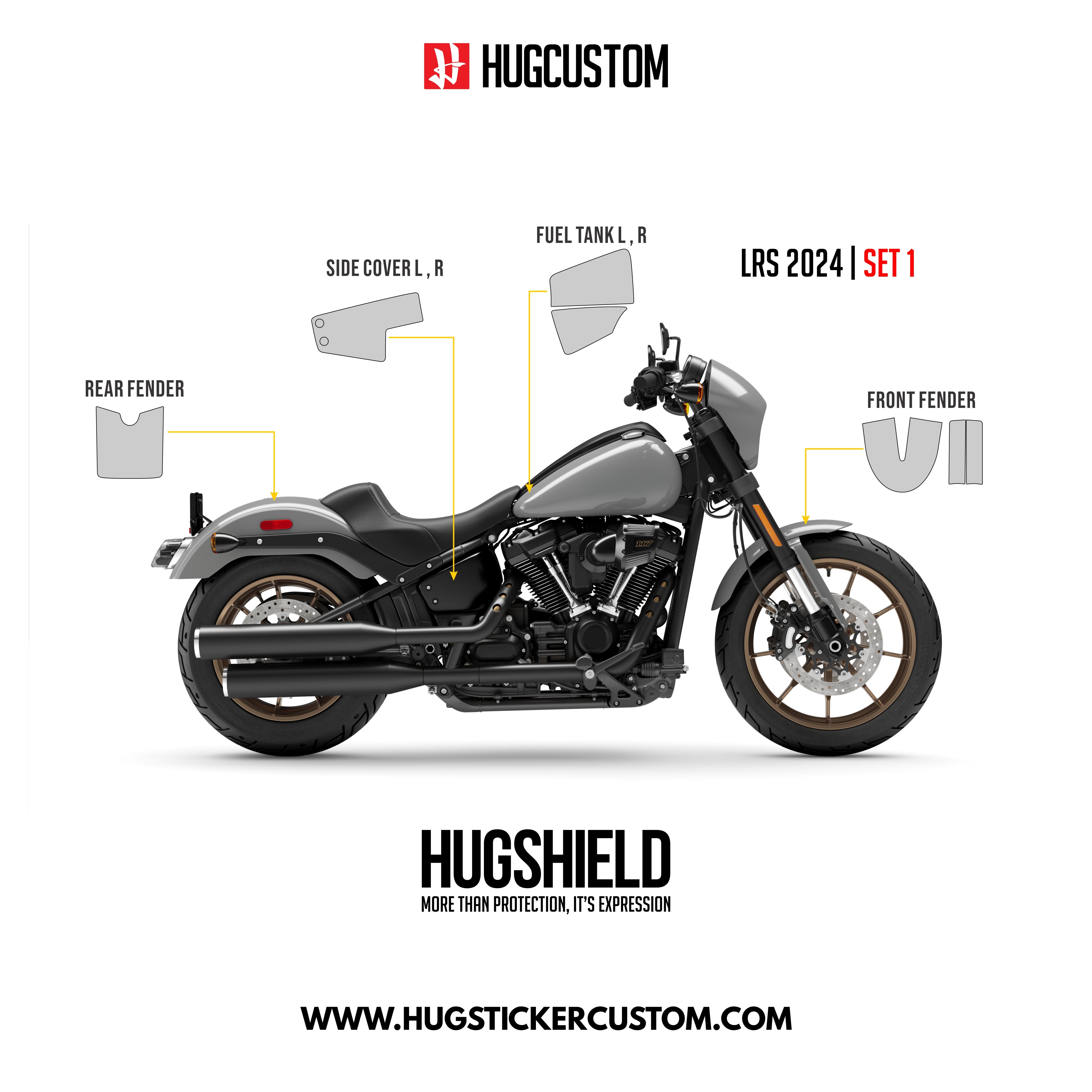 HUGSHIELD Paint Protection Film for Cruiser LRS (FXLRS) 2024 (Set) - HUGSTICKERCUSTOM 