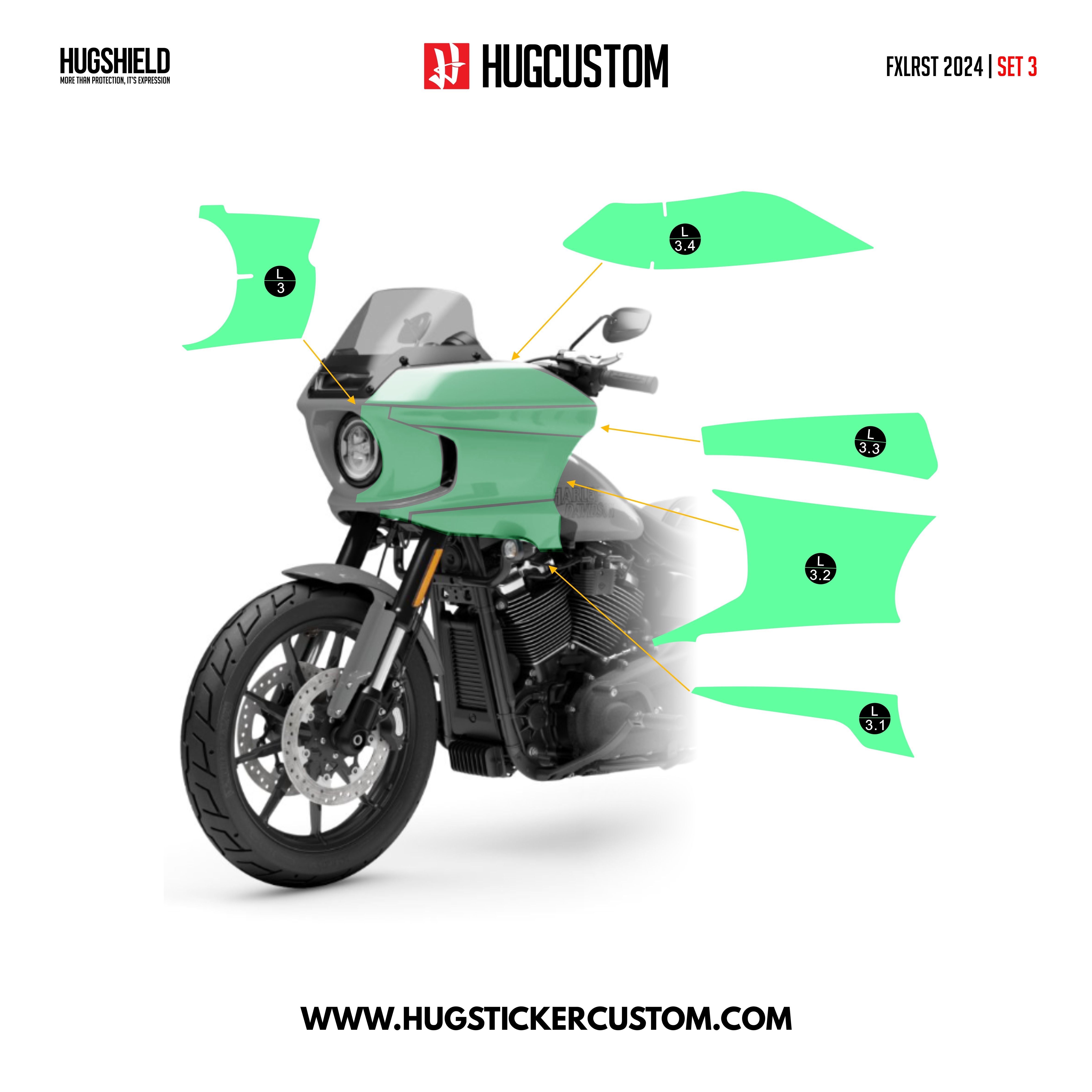 HUGSHIELD Paint Protection Film for Cruiser LRST (FXLRST) 2023-2024 (Set) - HUGSTICKERCUSTOM 