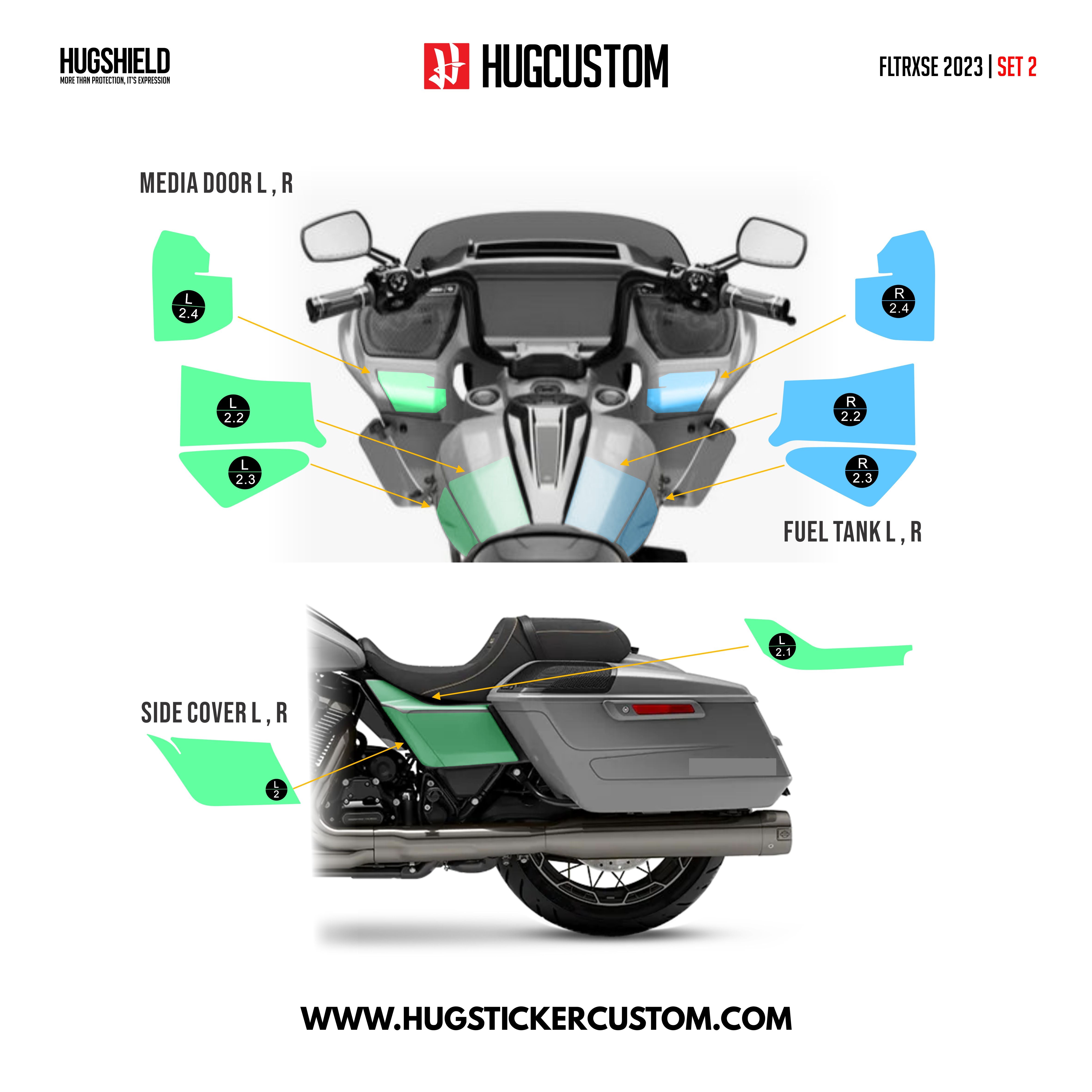 HUGSHIELD Paint Protection Film for Touring RG (FLTRXSE) 2023 (Set) - HUGSTICKERCUSTOM 