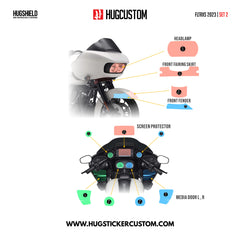 HUGSHIELD Paint Protection Film for Touring RGS (FLTRXS) 2018-2023 (Set) - HUGSTICKERCUSTOM 