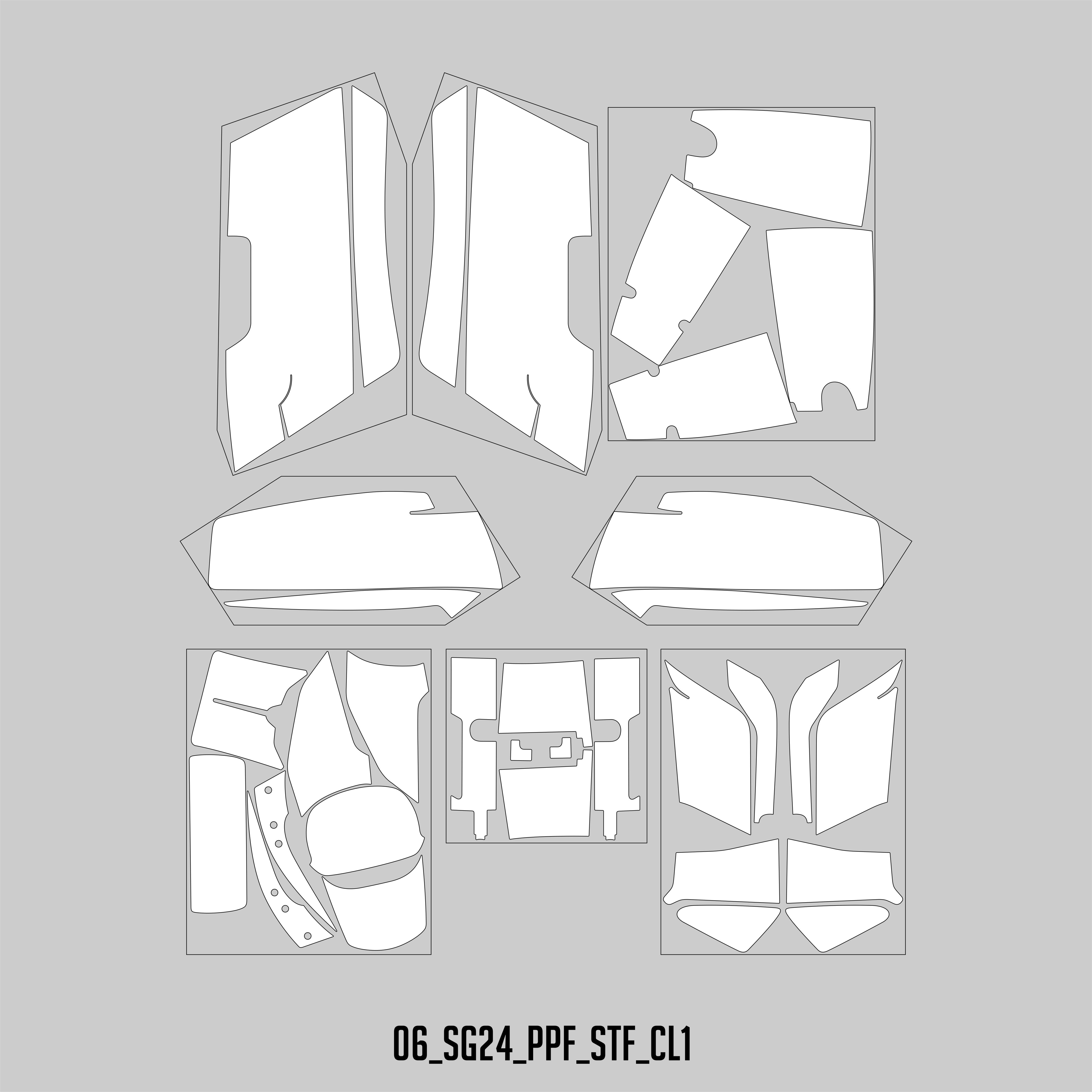 HUGSHIELD Paint Protection Film for Touring SG (FLHX) 2024-2025 (Set) - HUGSTICKERCUSTOM 