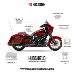HUGSHIELD Paint Protection Film for Touring SGS (FLHXS) 2018-2023 (Set) - HUGSTICKERCUSTOM 