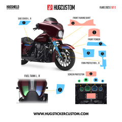 HUGSHIELD Paint Protection Film for Touring SGS (FLHXS) 2018-2023 (Set) - HUGSTICKERCUSTOM 