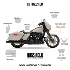 HUGSHIELD Paint Protection Film for Touring SGST (FLHXST) 2022-2023 (Set) - HUGSTICKERCUSTOM 