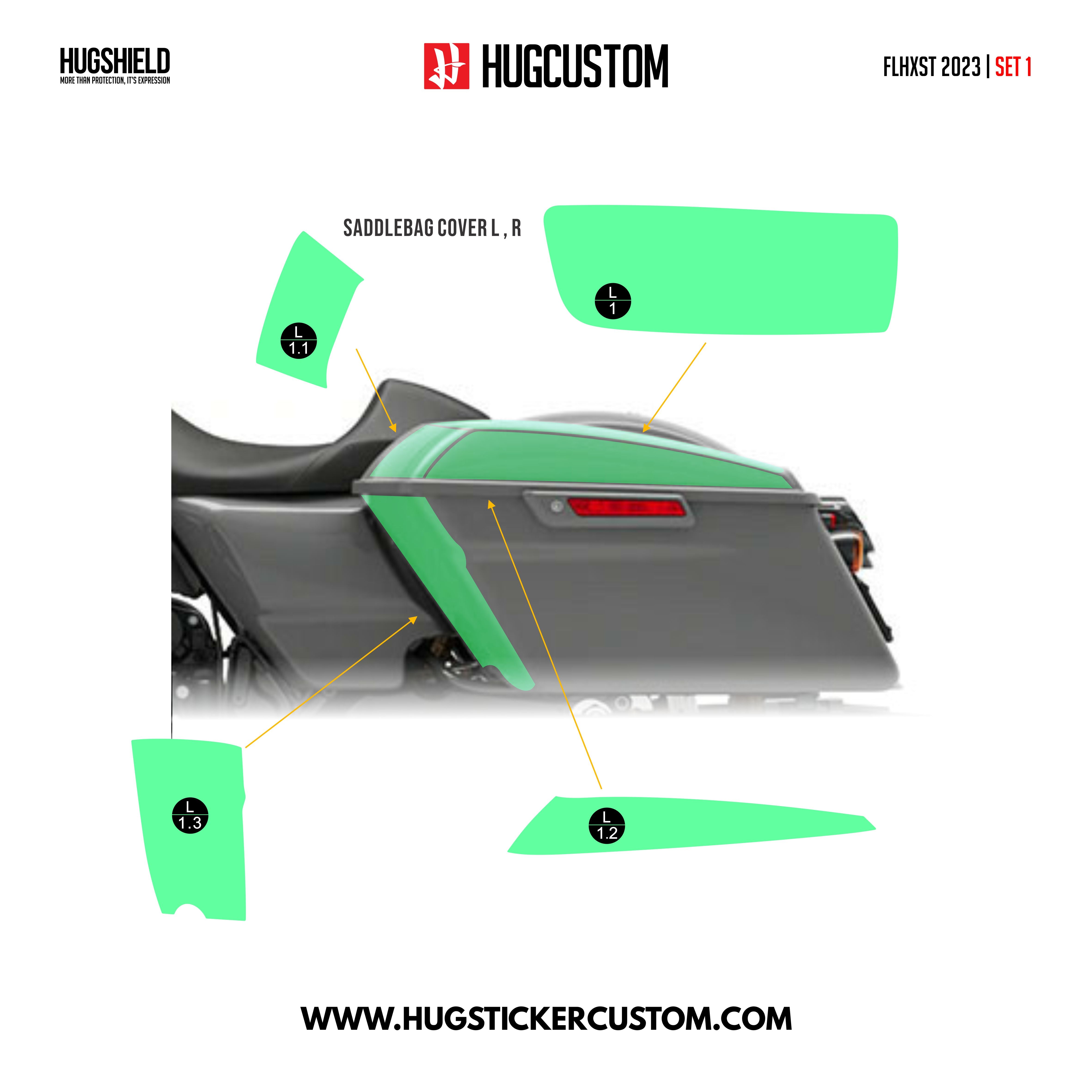 HUGSHIELD Paint Protection Film for Touring SGST (FLHXST) 2022-2023 (Set) - HUGSTICKERCUSTOM 