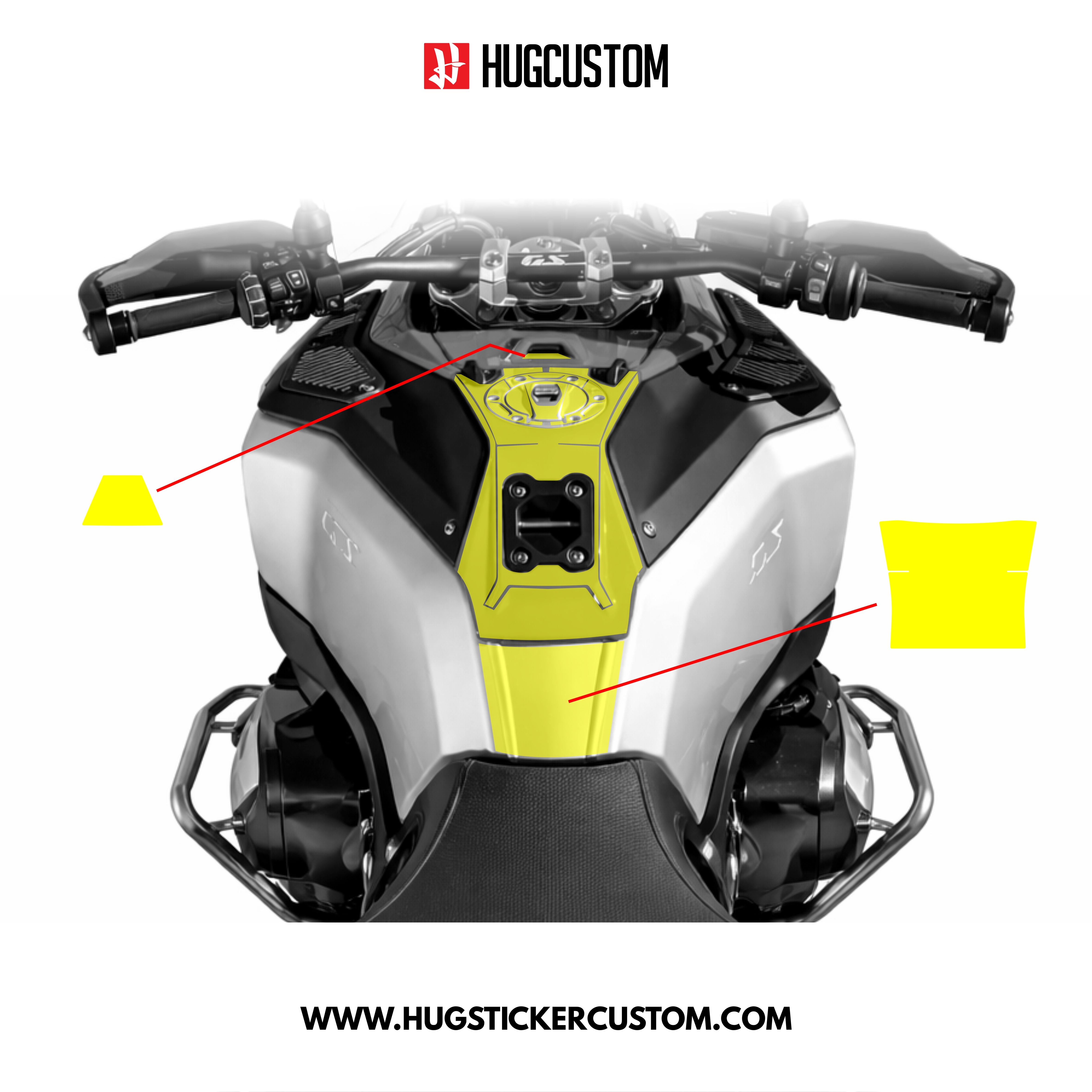 HUGSHIELD™ Top Fuel Tank Protector for R1300GSA 2024-2025 - HUGSTICKERCUSTOM 