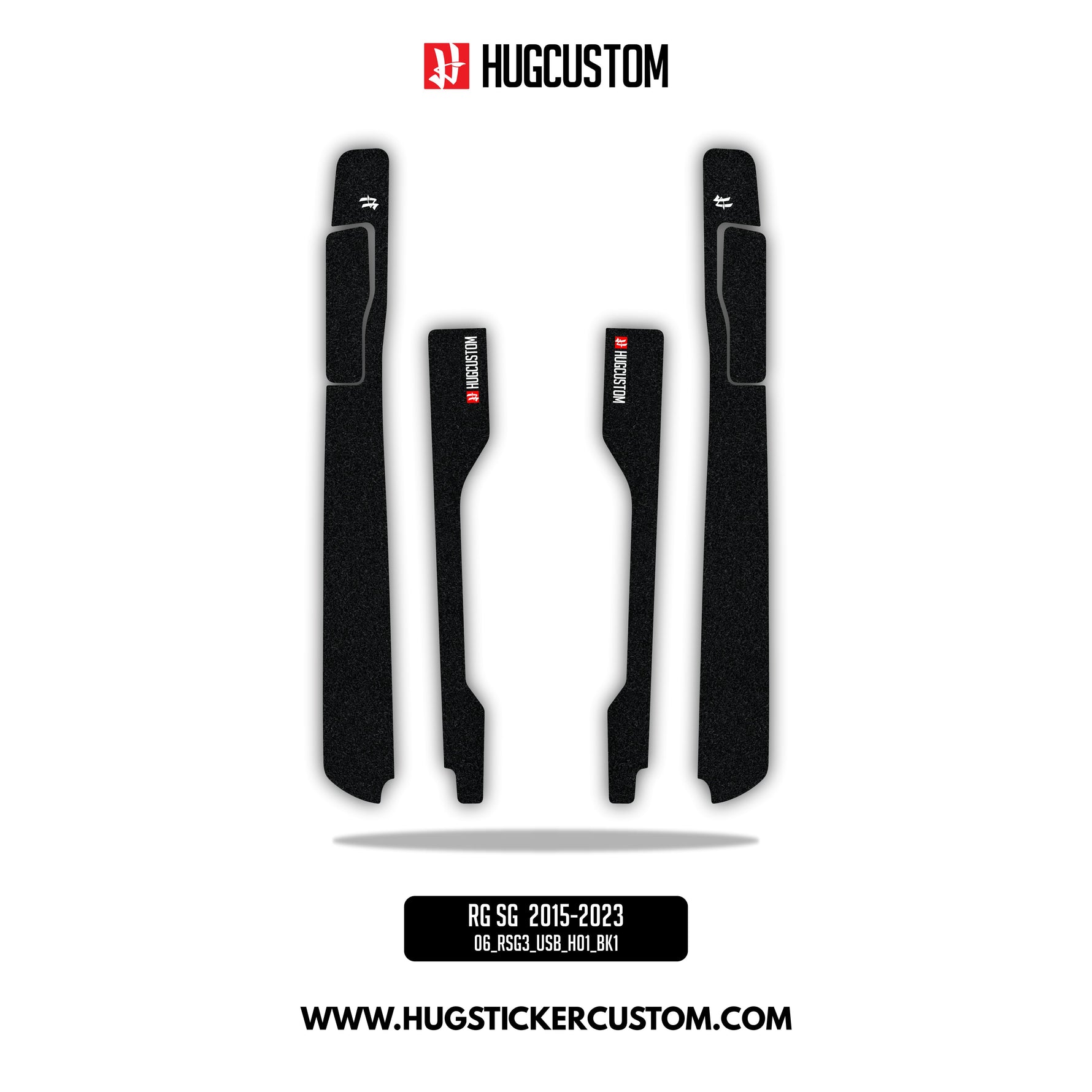 HUGSHIELD™ Under Saddlebag for Touring RG SG / Special (FLTRXS FLHXS) 2015-2023 - 'Black' Design - HUGSTICKERCUSTOM 
