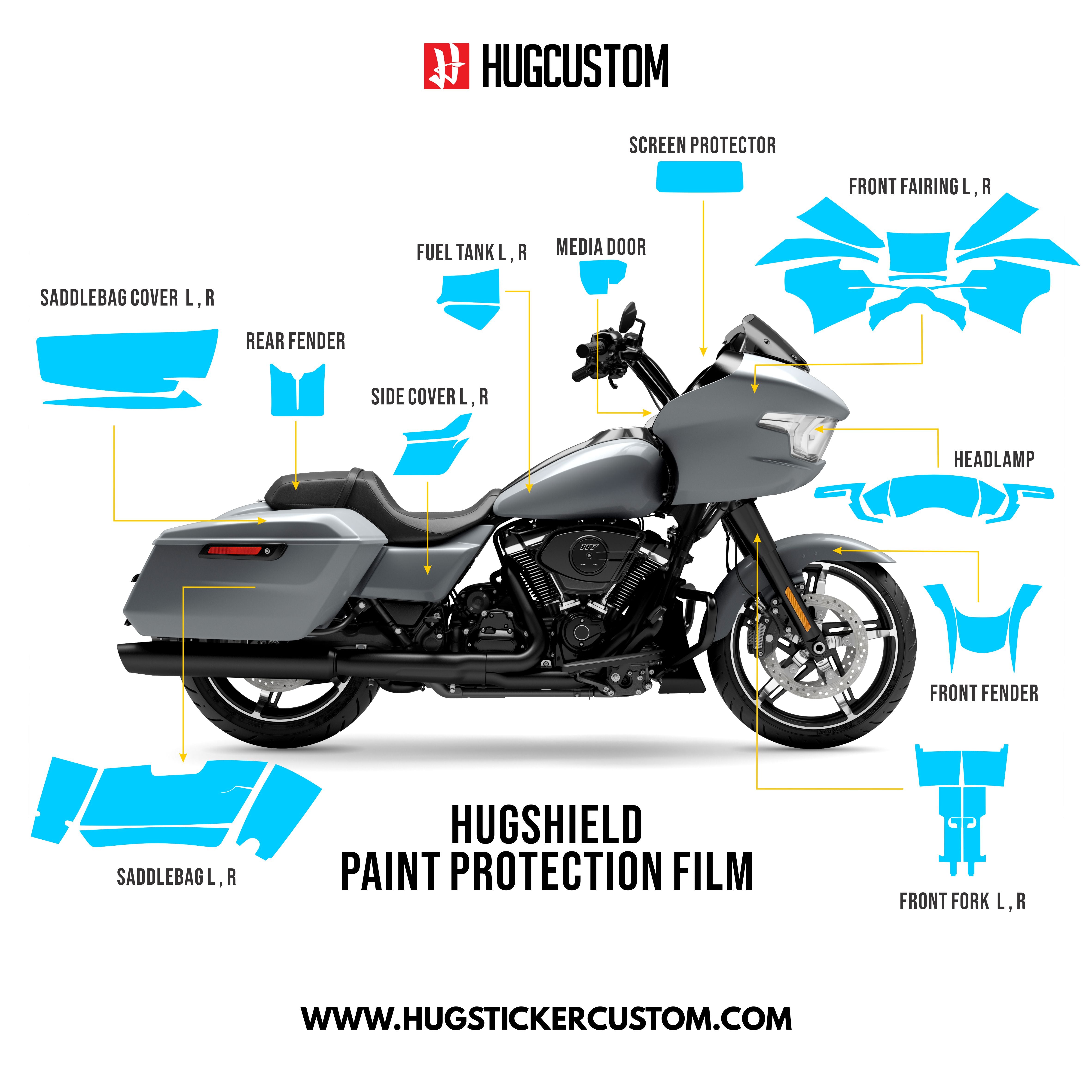 HUGSHIELD Paint Protection Film for Touring RG (FLTRX) 2024-2025 - HUGSTICKERCUSTOM 