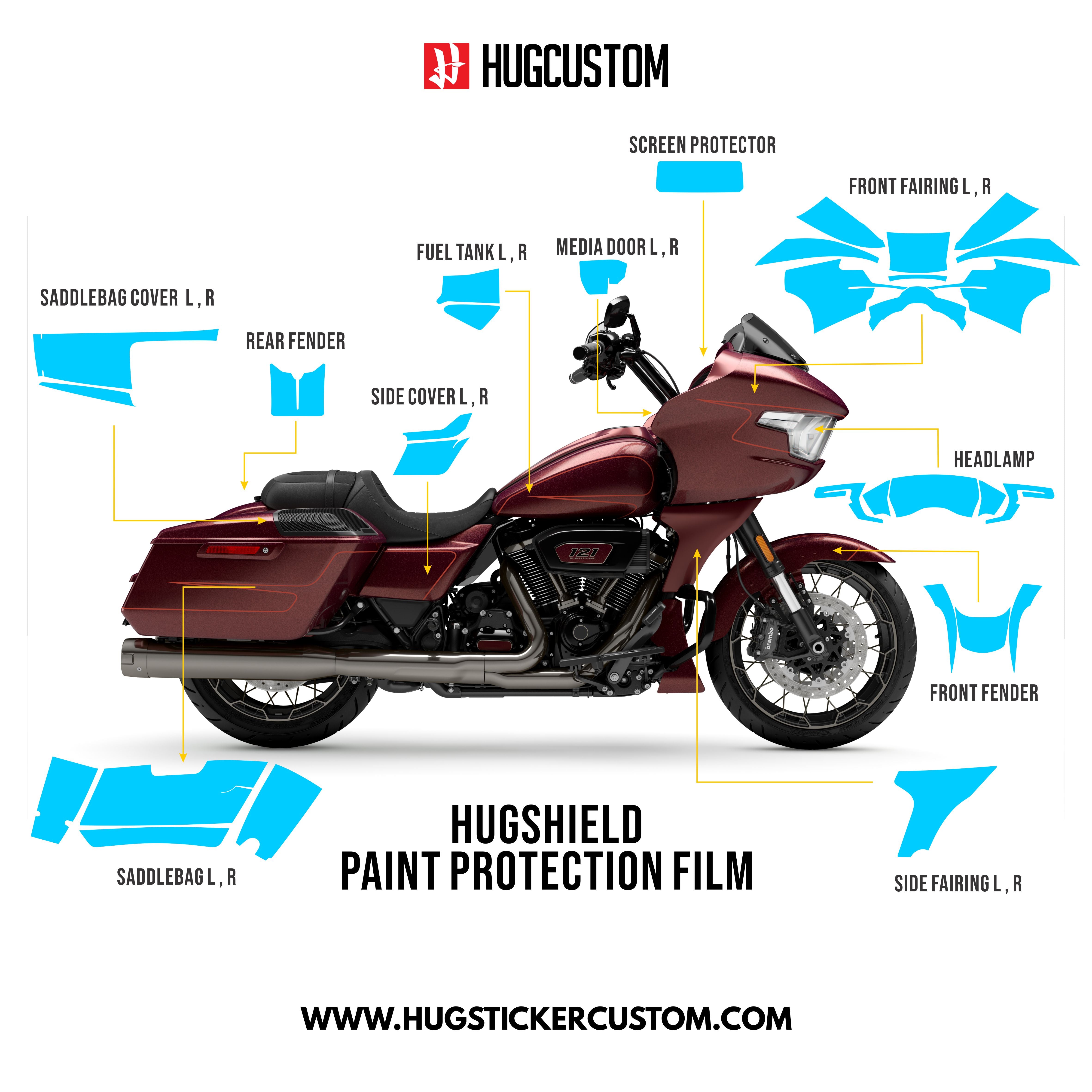 HUGSHIELD Paint Protection Film for Touring RG (FLTRXSE) 2024-2025 - HUGSTICKERCUSTOM 