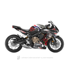 Honda CBR650R 2019-2021 Sticker - 'Old-School' Design - HUGSTICKERCUSTOM 