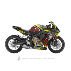 Honda CBR650R 2019-2021 Sticker - 'Old-School' Design - HUGSTICKERCUSTOM 