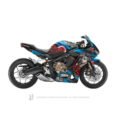 Honda CBR650R 2019-2021 Sticker - 'Old-School' Design - HUGSTICKERCUSTOM 