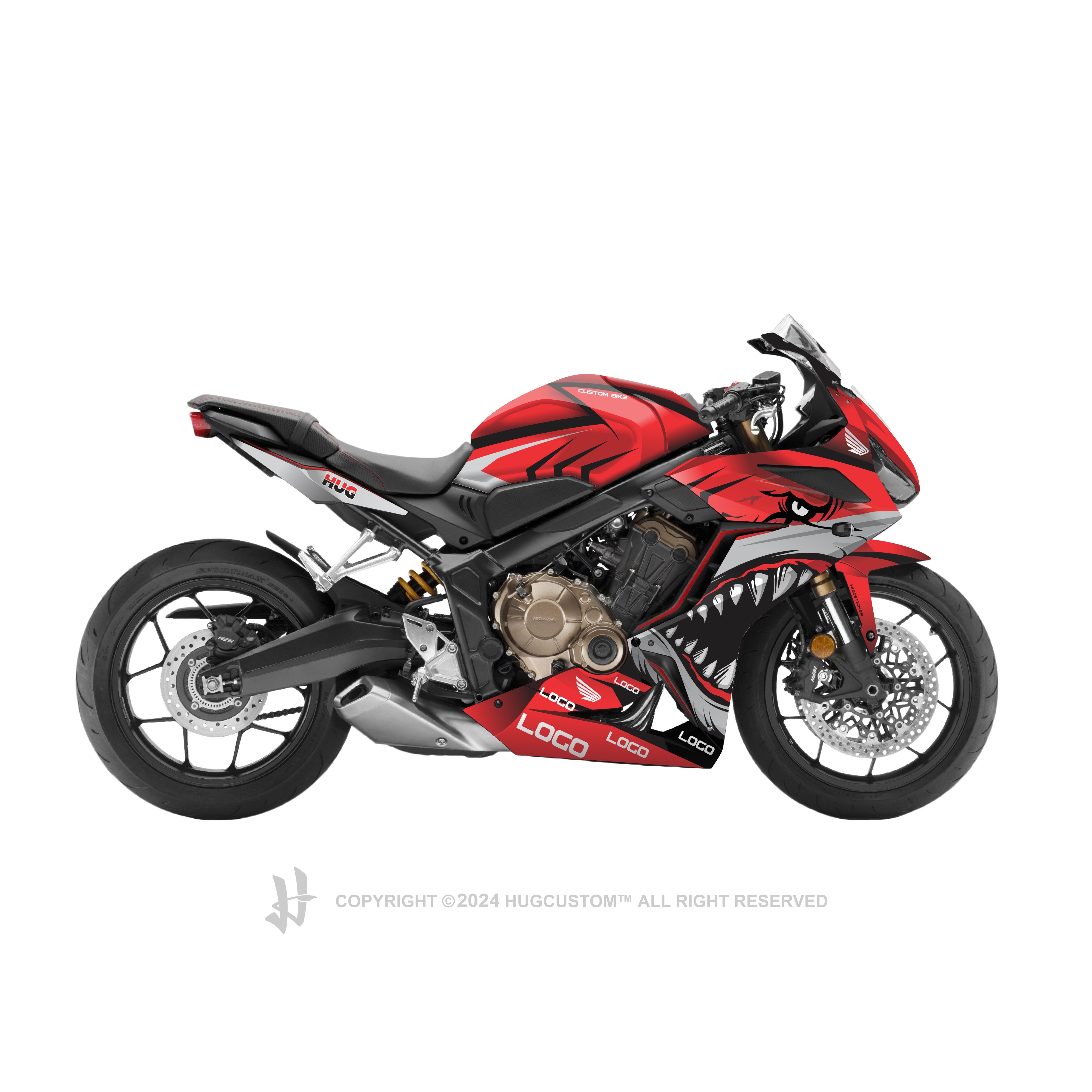Honda CBR650R 2019-2021 Sticker - 'Shark 1' Design - HUGSTICKERCUSTOM 
