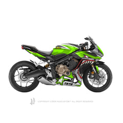 Honda CBR650R 2019-2021 Sticker - 'Shark 2' Design - HUGSTICKERCUSTOM 