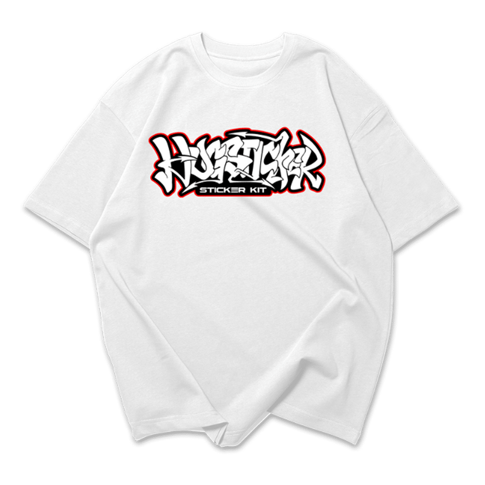 Hugstudio original Oversized Cotton T-shirt 'Hug 12th Anniversary' - HUGSTICKERCUSTOM 