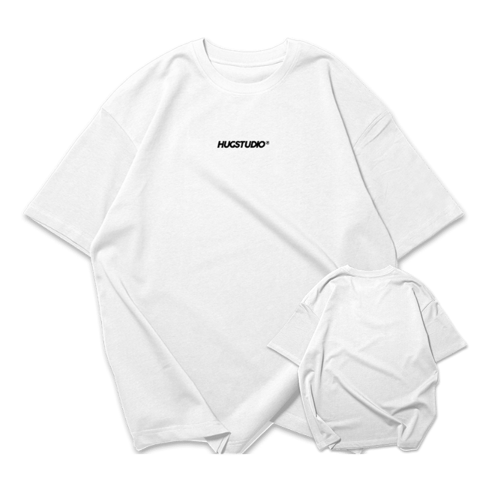 Hugstudio original Oversized Cotton T-shirt 'Original' - HUGSTICKERCUSTOM 
