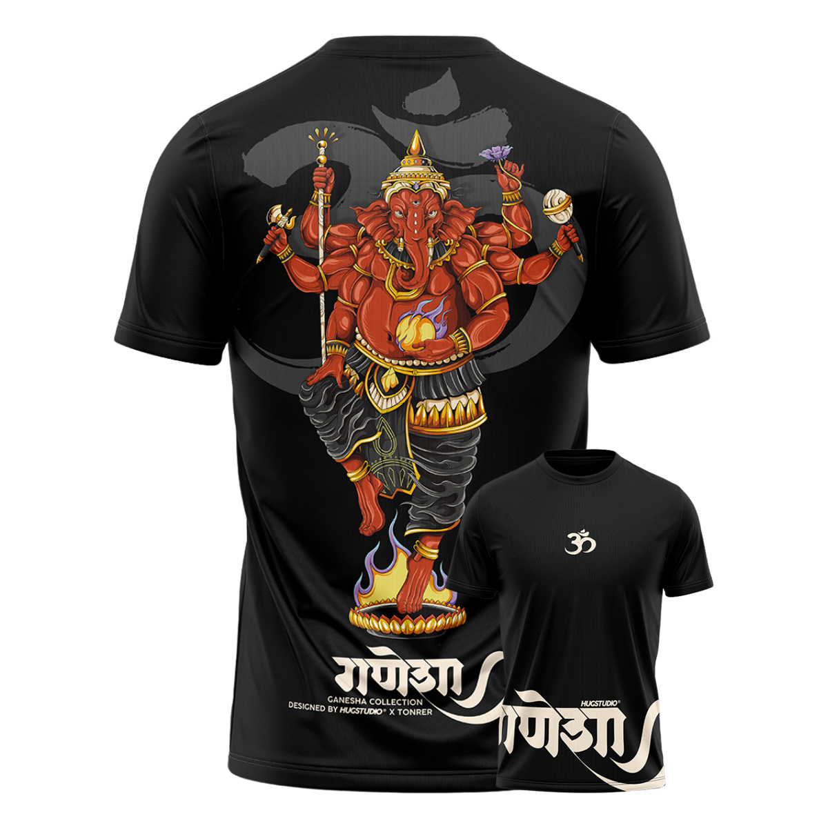 Hugstudio original T-shirt 'Ganesha' - HUGSTICKERCUSTOM 