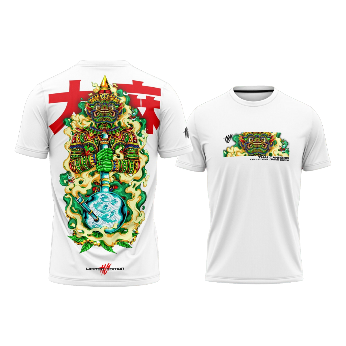 Hugstudio original T-shirt 'Yak Cannabis' - HUGSTICKERCUSTOM 