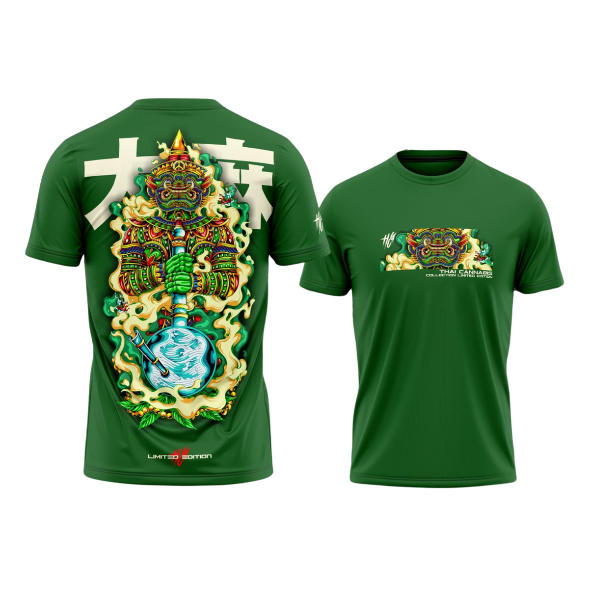 Hugstudio original T-shirt 'Yak Cannabis' - HUGSTICKERCUSTOM 