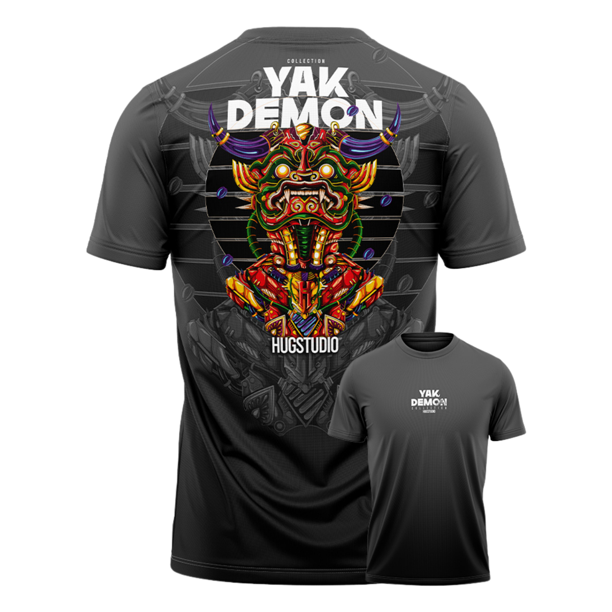 Hugstudio original T-shirt 'Yak Demon' - HUGSTICKERCUSTOM 