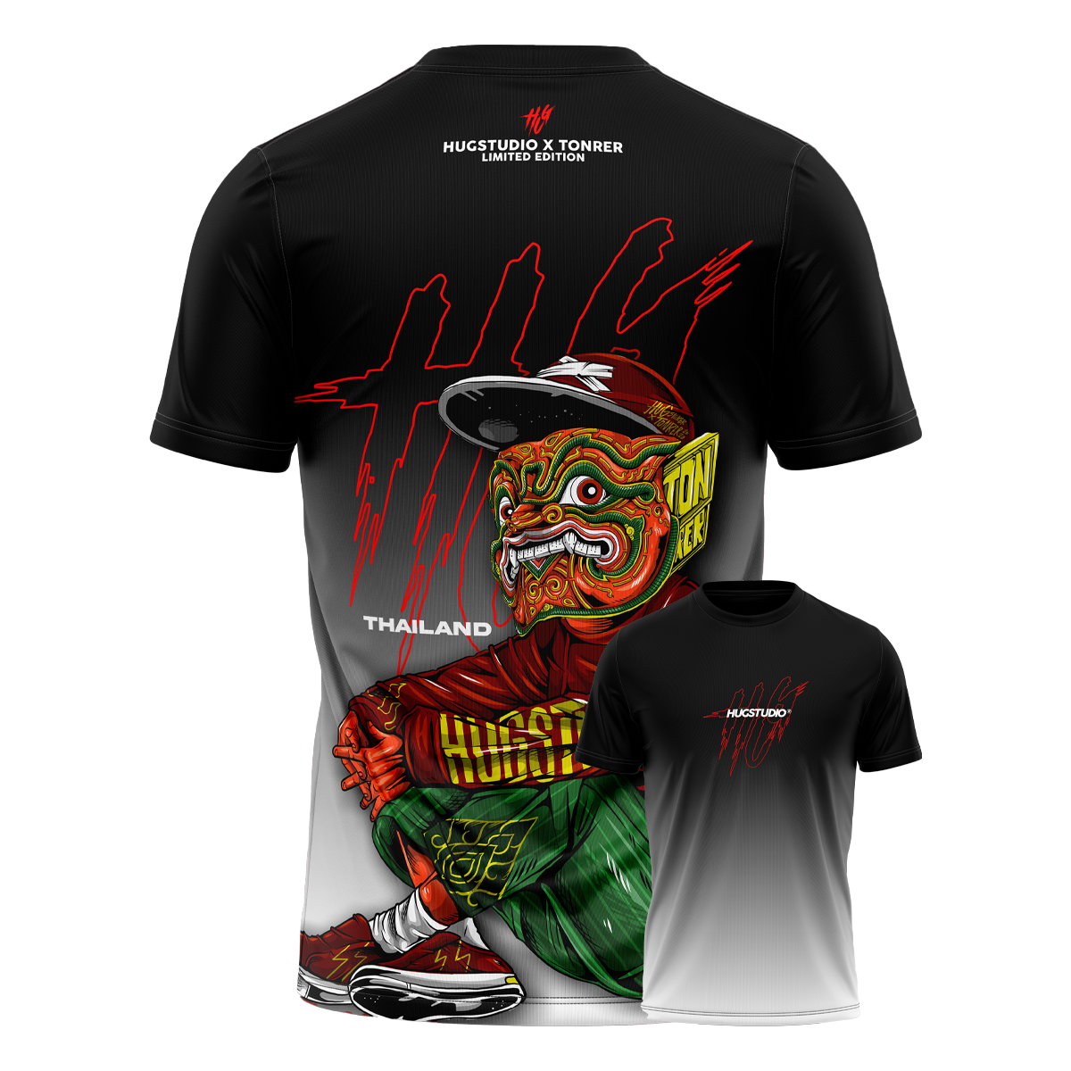 Hugstudio original T-shirt 'Yak Street' - HUGSTICKERCUSTOM 