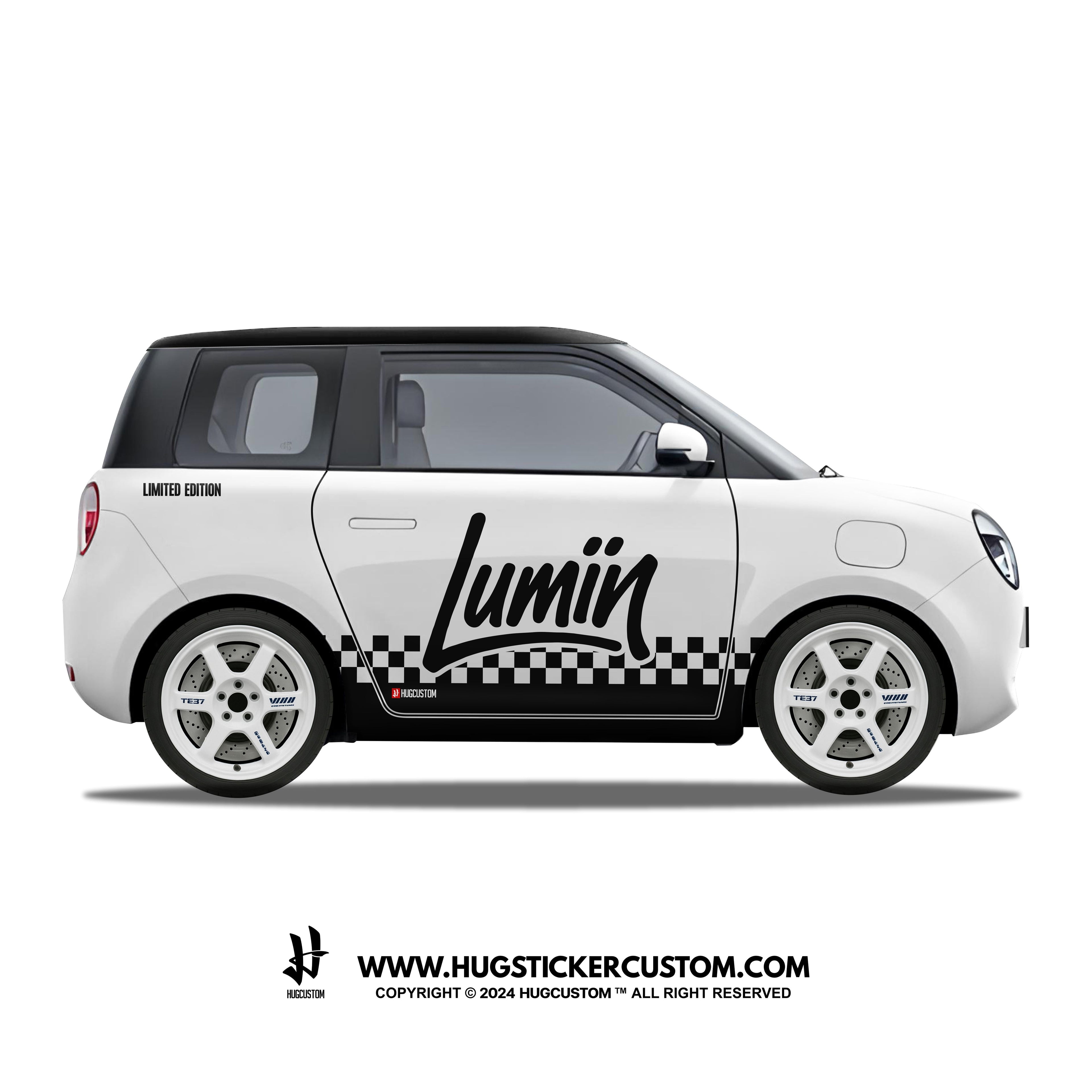 LUMIN Racing Concept "Checkered Pulse" Sticker Kit - HUGSTICKERCUSTOM 