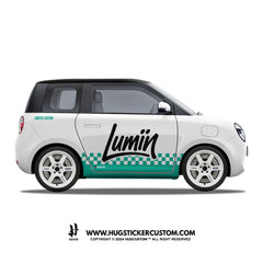 LUMIN Racing Concept "Checkered Pulse" Sticker Kit - HUGSTICKERCUSTOM 