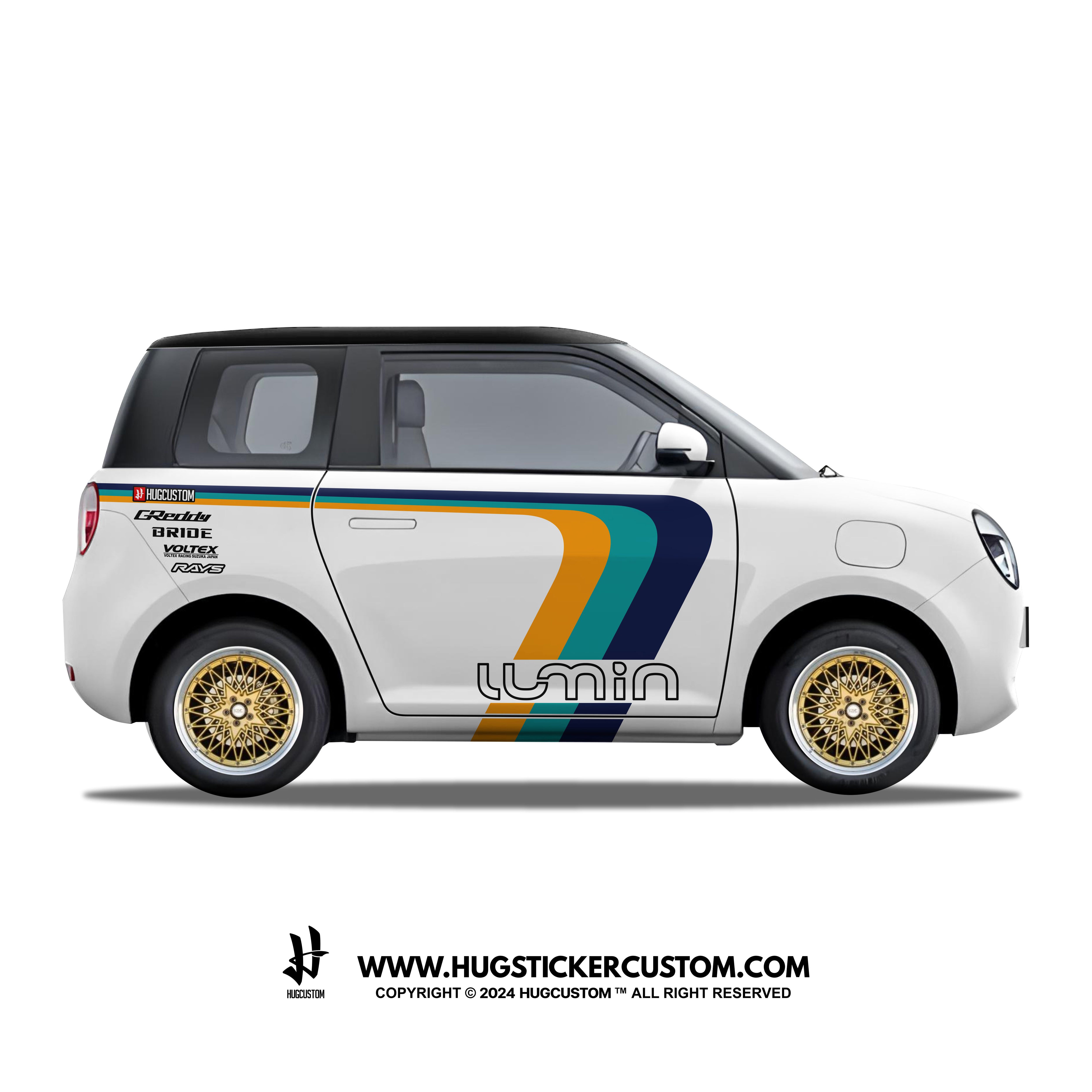 LUMIN Racing Concept "DriftWave" Sticker Kit - HUGSTICKERCUSTOM 