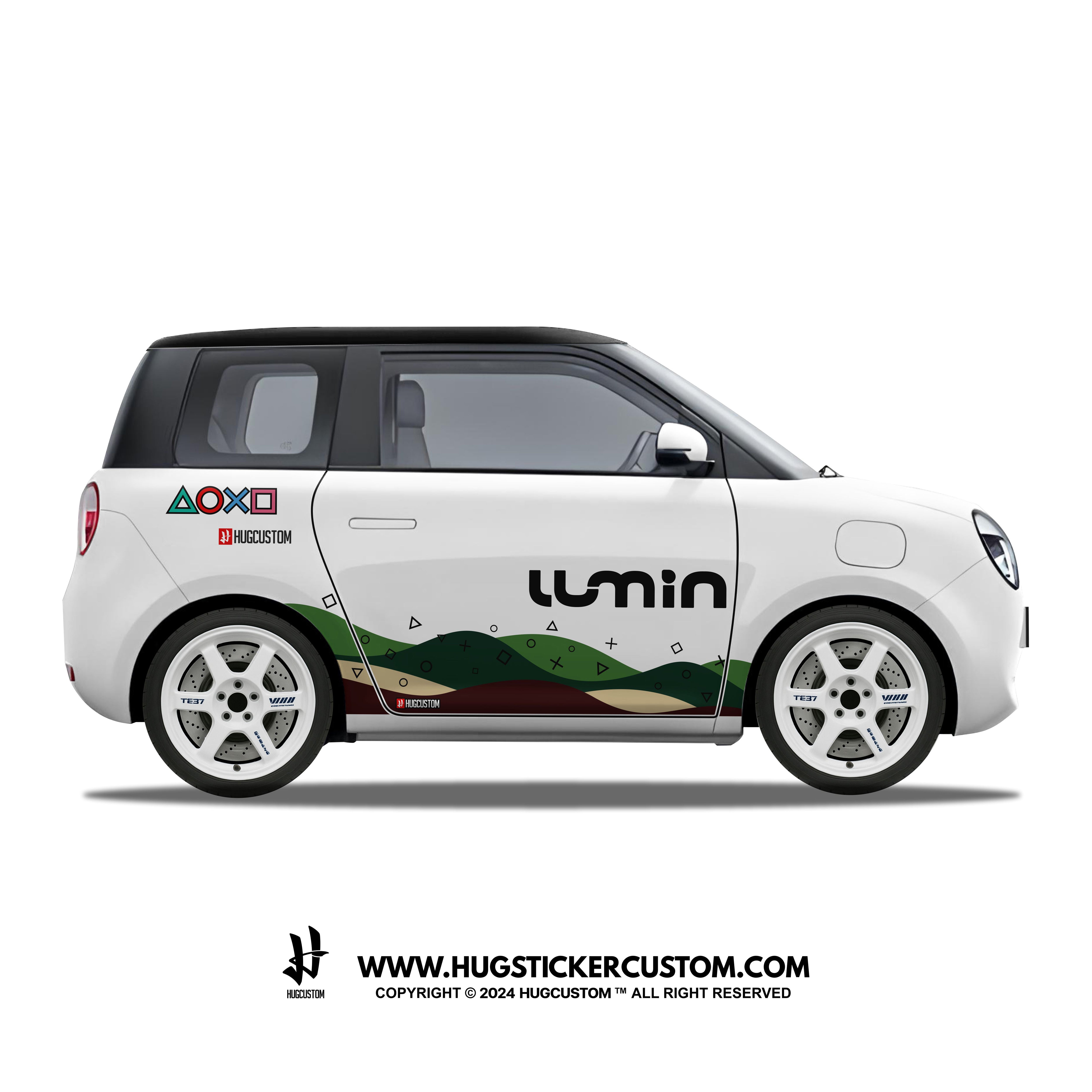 LUMIN Racing Concept "DualPulse" Sticker Kit - HUGSTICKERCUSTOM 