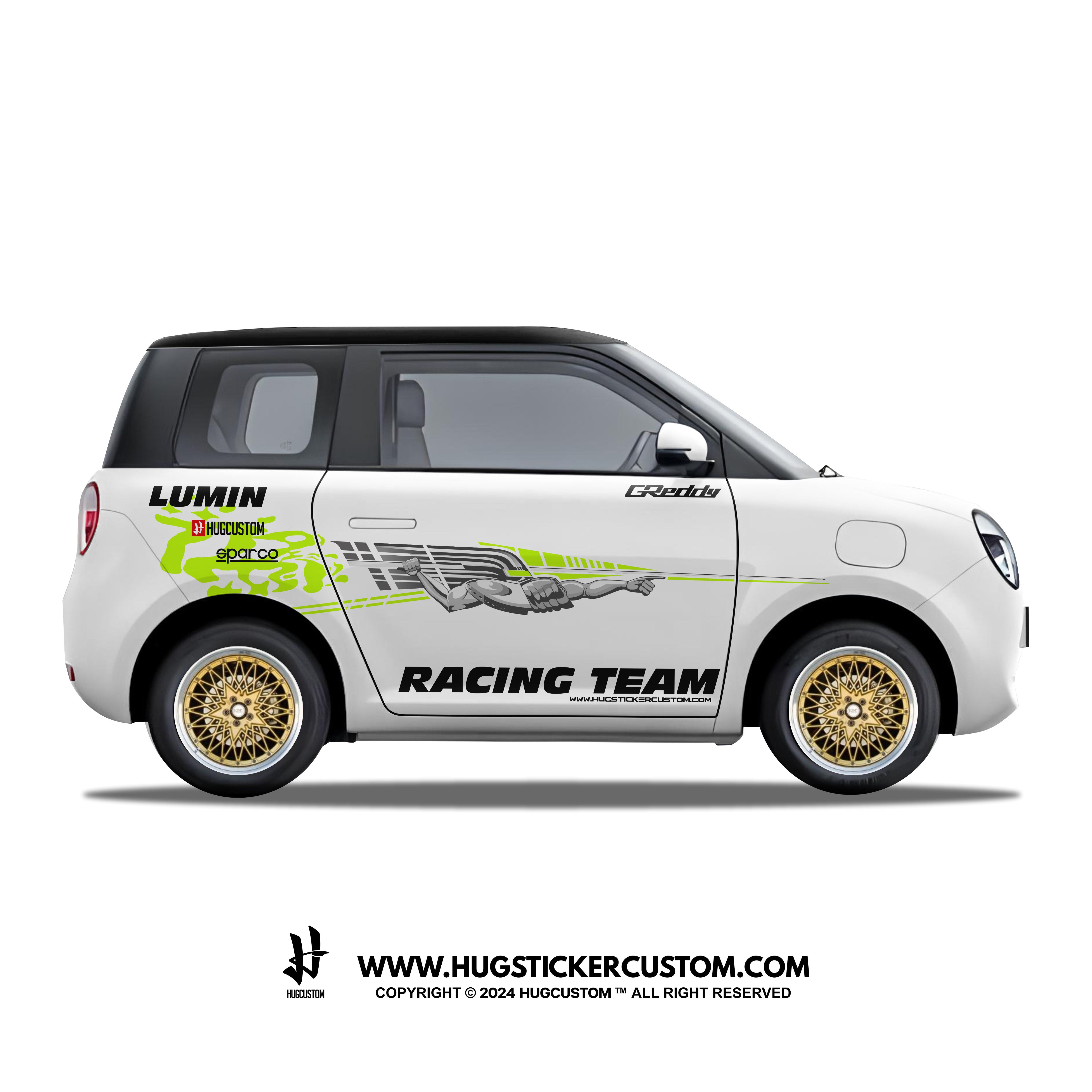 LUMIN Racing Concept "Fury Fracture" Sticker Kit - HUGSTICKERCUSTOM 