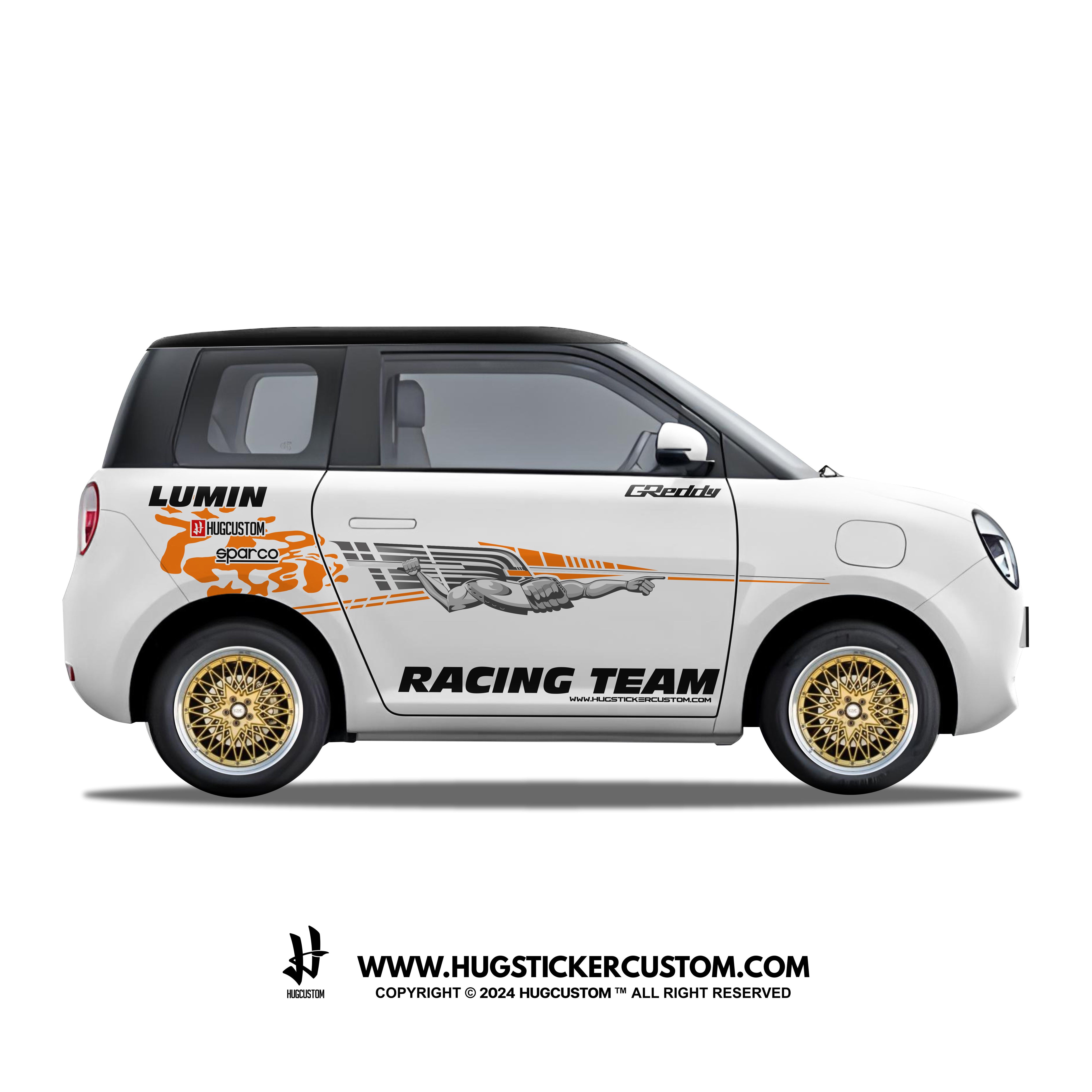 LUMIN Racing Concept "Fury Fracture" Sticker Kit - HUGSTICKERCUSTOM 