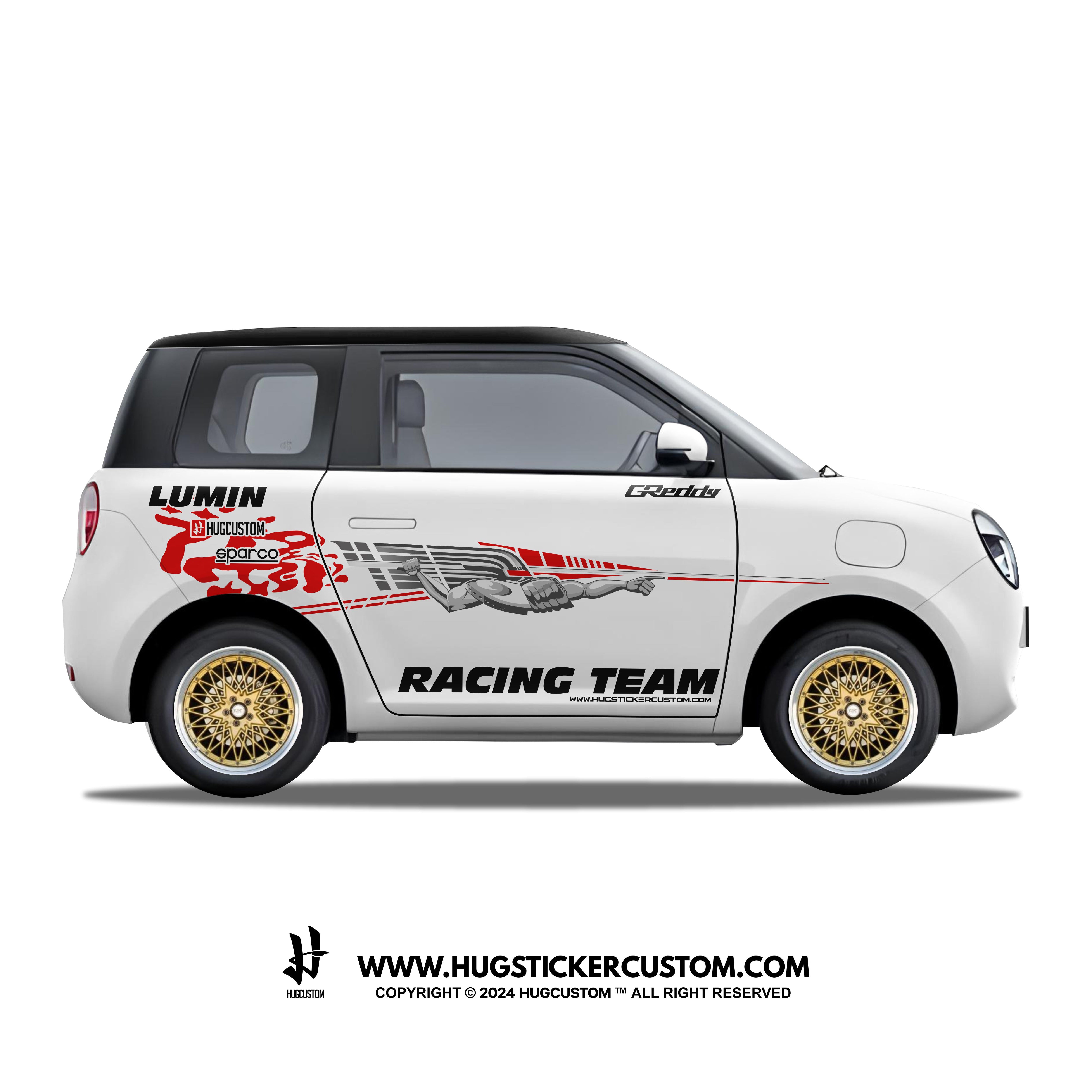 LUMIN Racing Concept "Fury Fracture" Sticker Kit - HUGSTICKERCUSTOM 