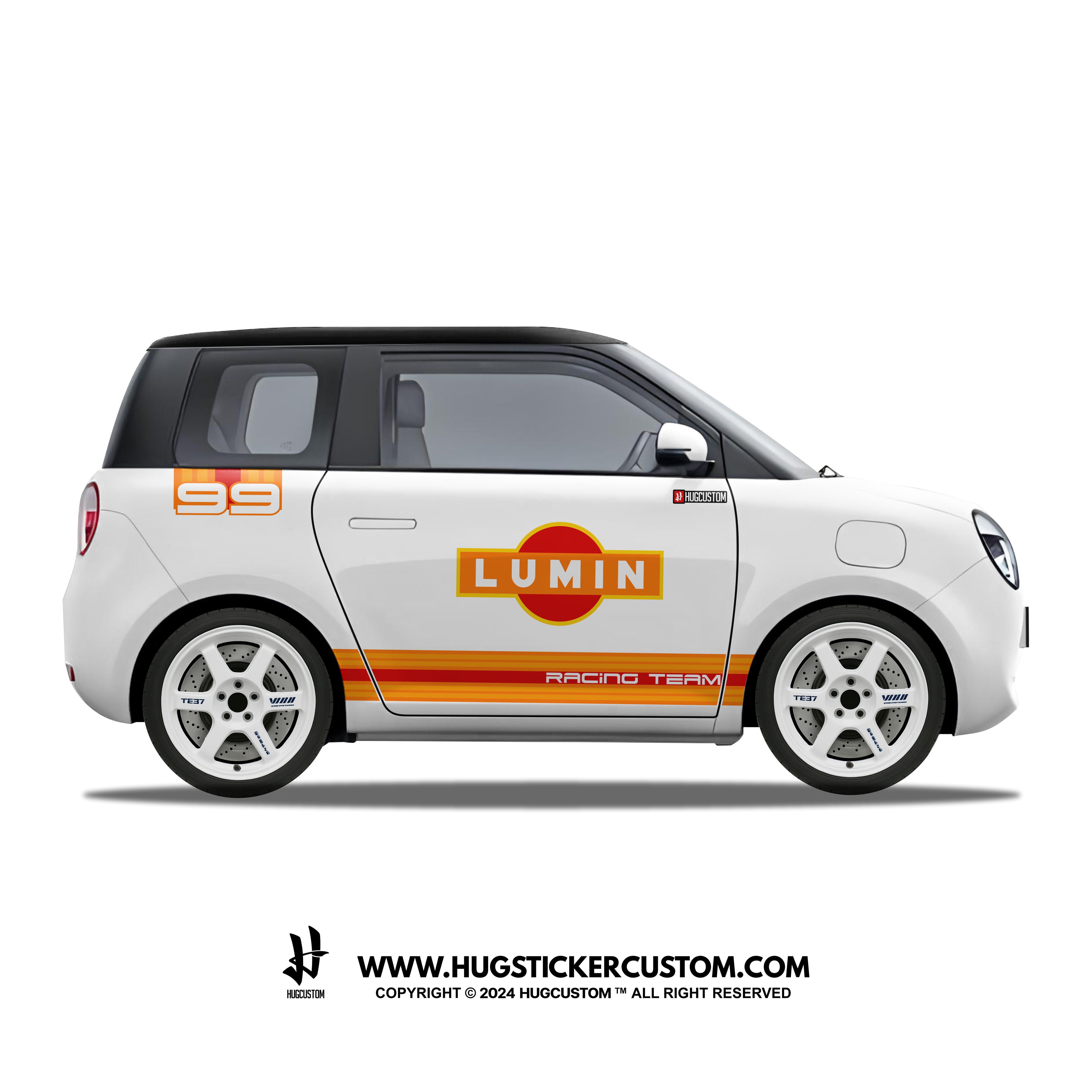 LUMIN Racing Concept "Rising Sunline" Sticker Kit - HUGSTICKERCUSTOM 