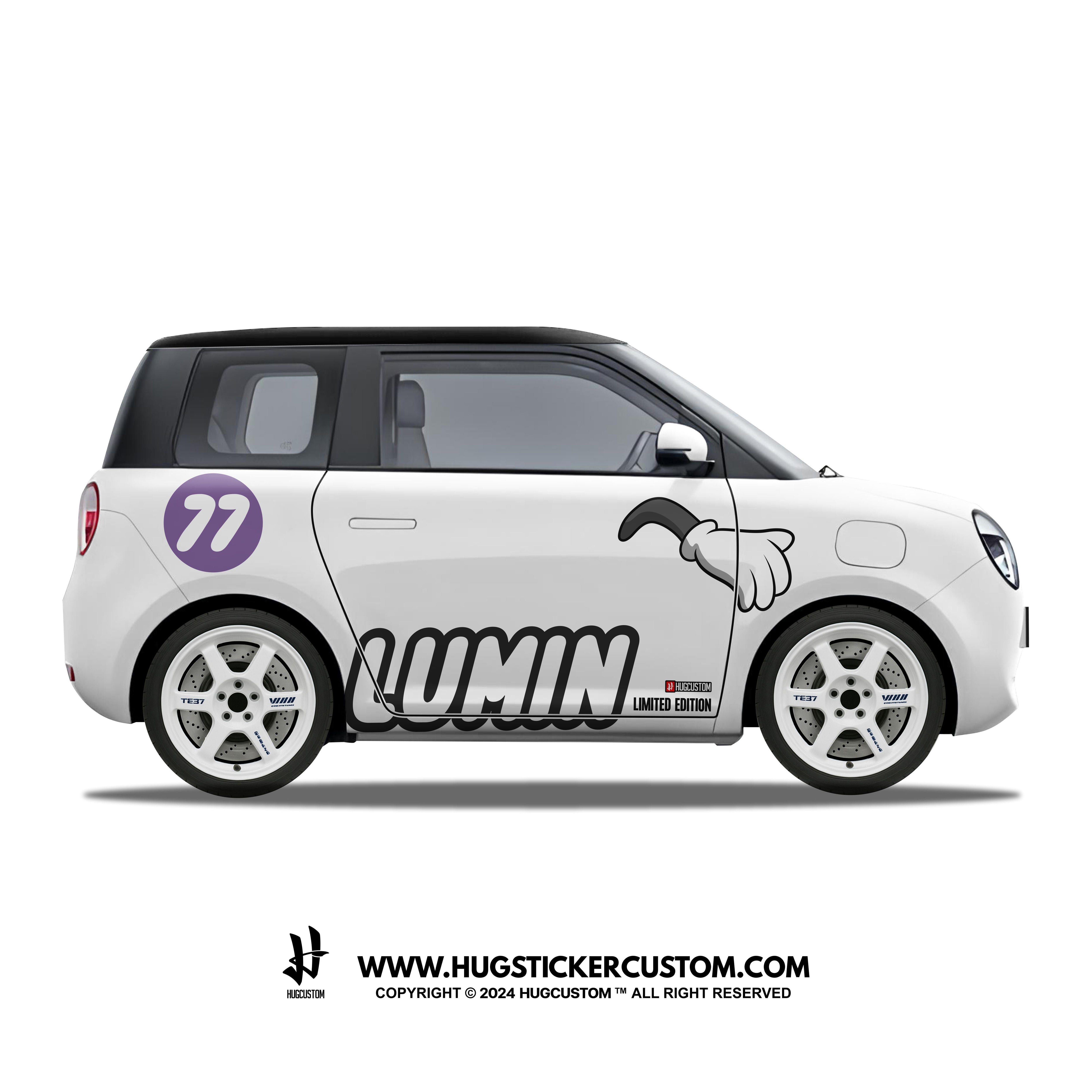 LUMIN Racing Concept "The Hands" Sticker Kit - HUGSTICKERCUSTOM 