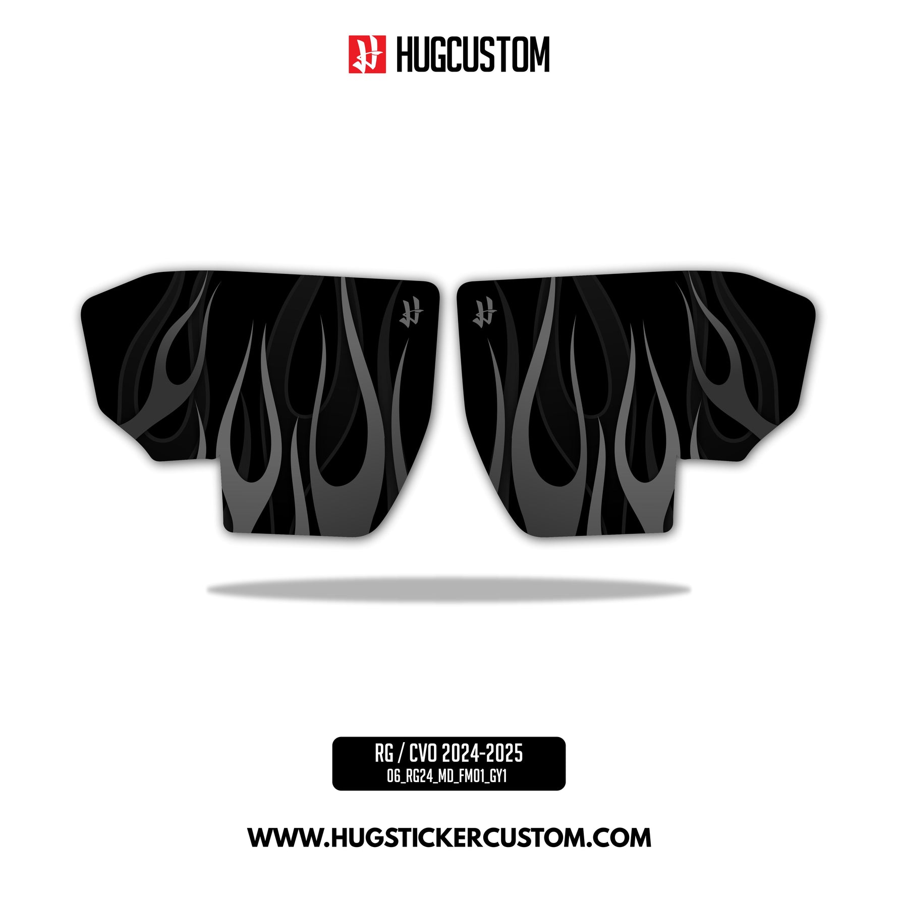 Media Door for Touring RG SG / CVO (FLTRXST FLHXST) 2024-2026 - 'Flame' Design - HUGSTICKERCUSTOM 
