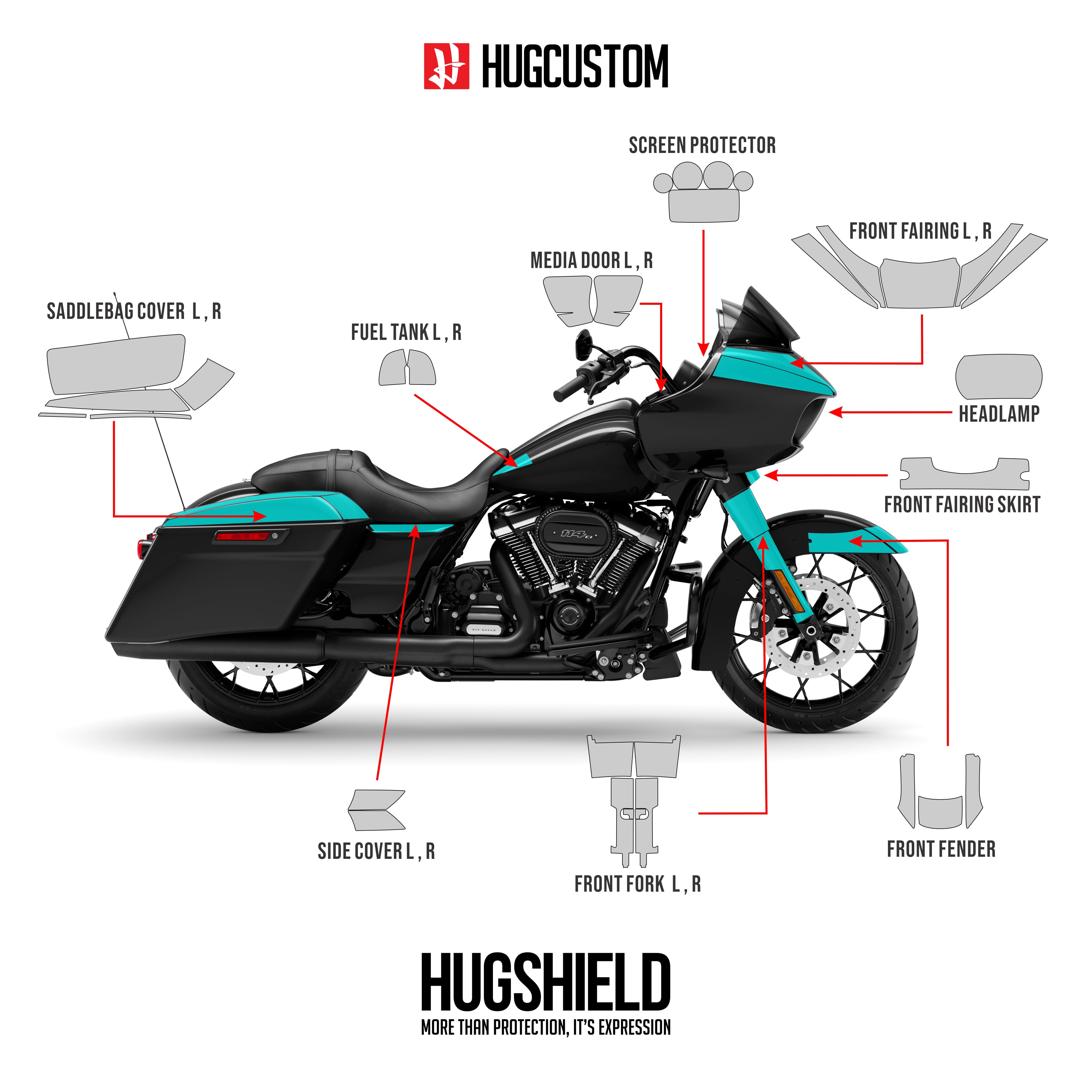 Paint Protection Film for Touring RGS (FLTRXS) 2018-2023 - HUGSTICKERCUSTOM