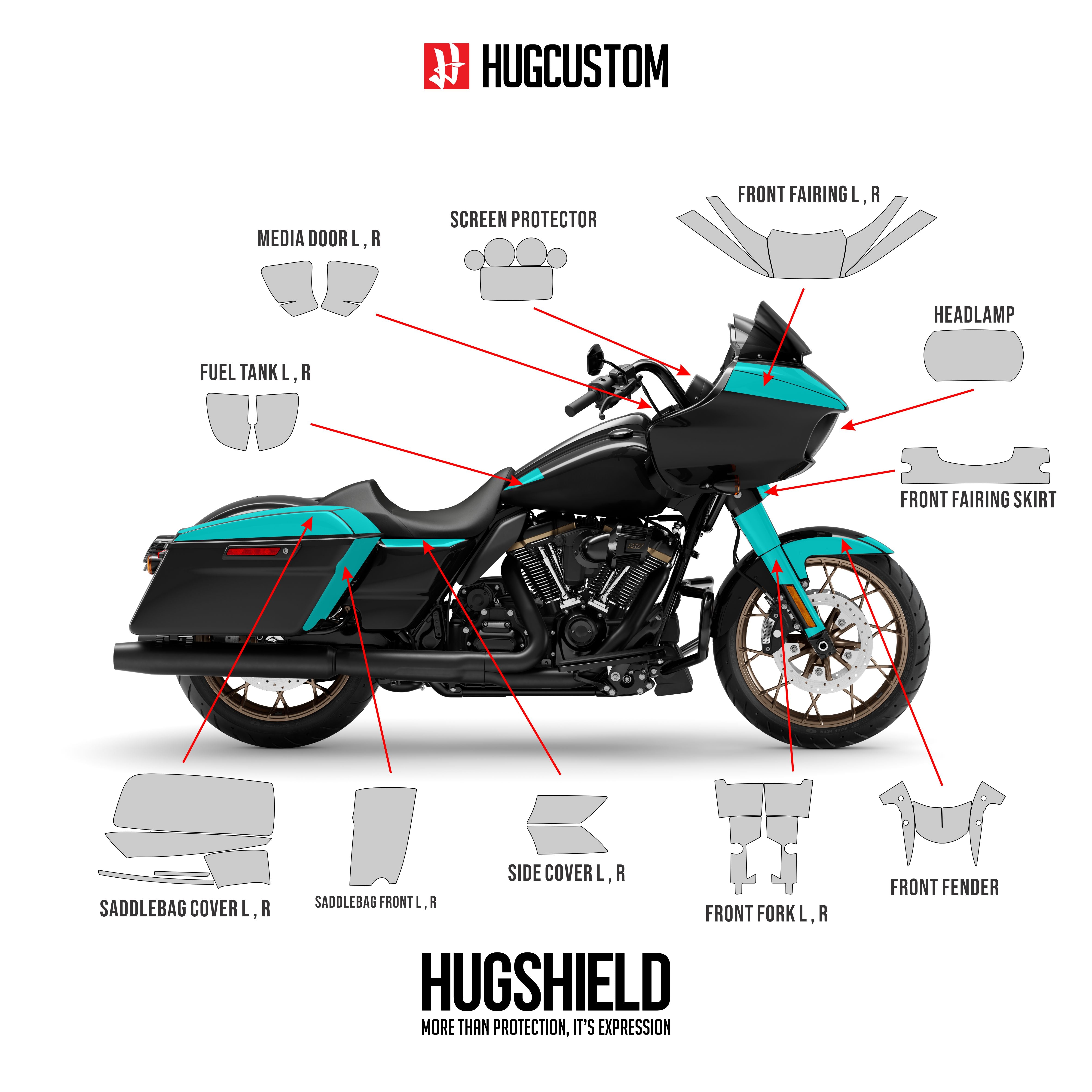 Paint Protection Film for Touring RGST (FLTRXST) 2022-2023 - HUGSTICKERCUSTOM