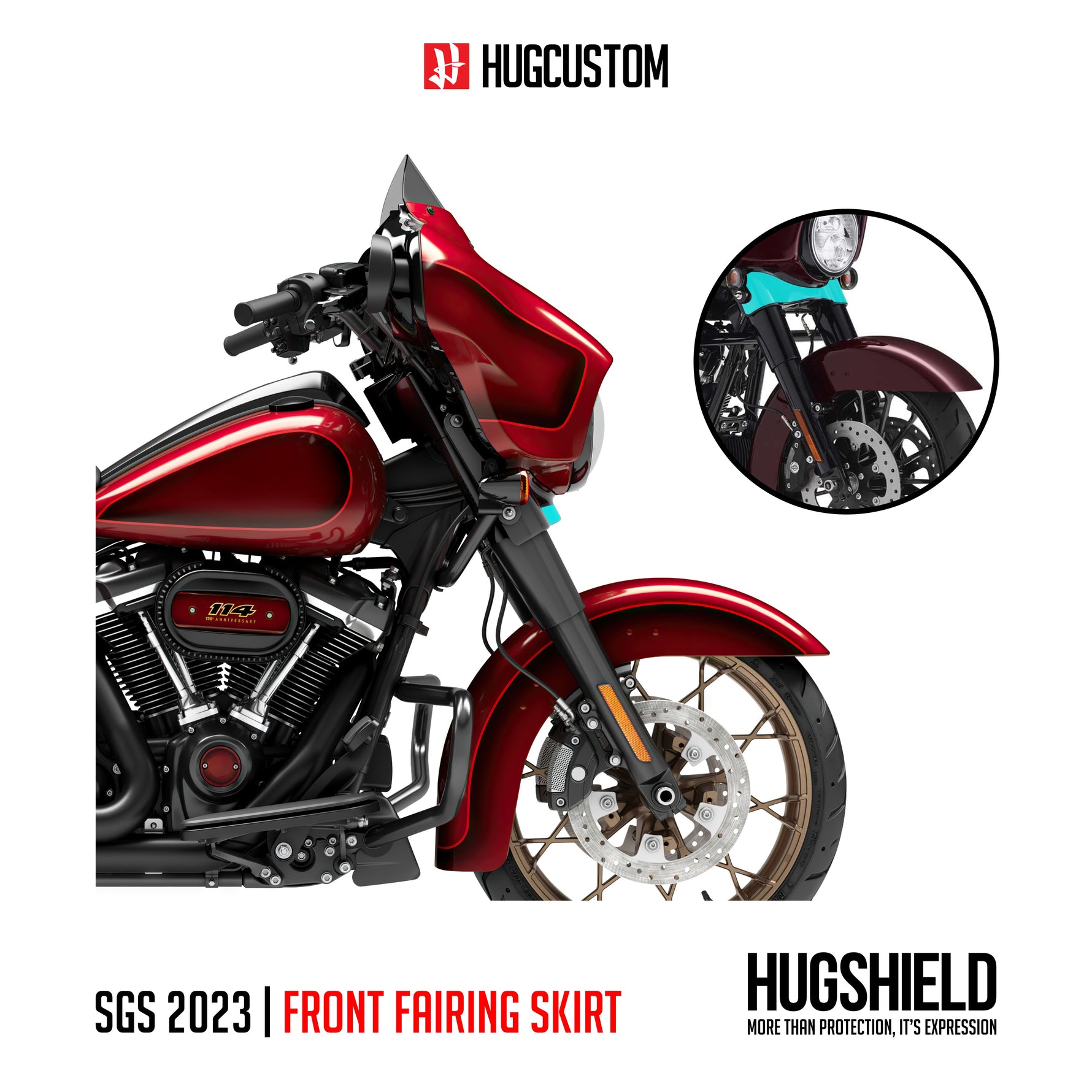 Paint Protection Film for Touring SGS (FLHXS) 2018-2023 - HUGSTICKERCUSTOM