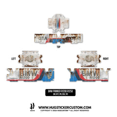 Pannier Sticker for BMW GS & GS Adventure 1200/1250 'Rust 1' Design - HUGSTICKERCUSTOM 