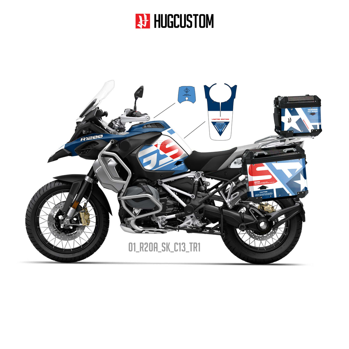 R1200/1250GS Adventure 2014-2025 Sticker Kit – 'Iron Protocol' Design - HUGSTICKERCUSTOM