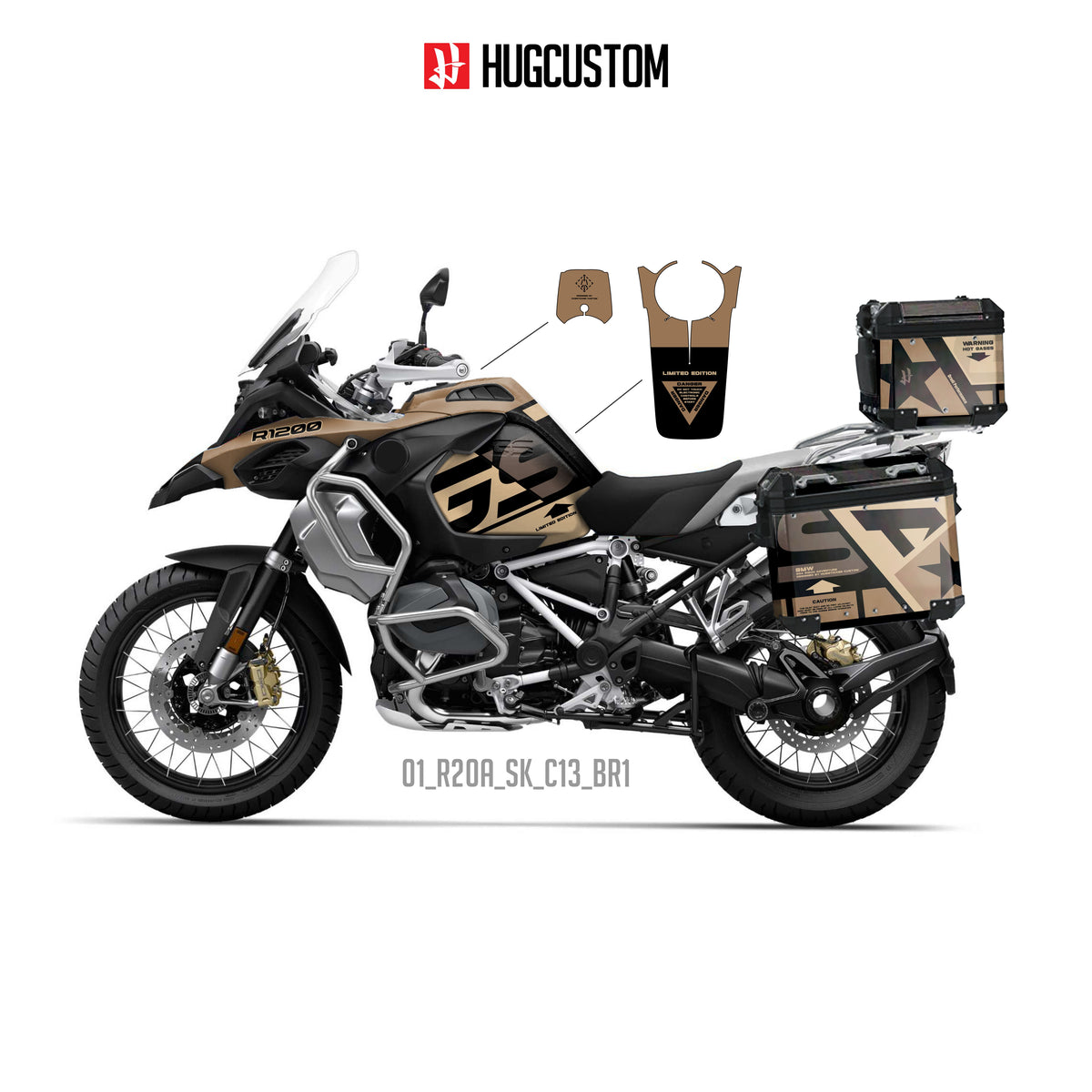 R1200/1250GS Adventure 2014-2025 Sticker Kit – 'Iron Protocol' Design - HUGSTICKERCUSTOM