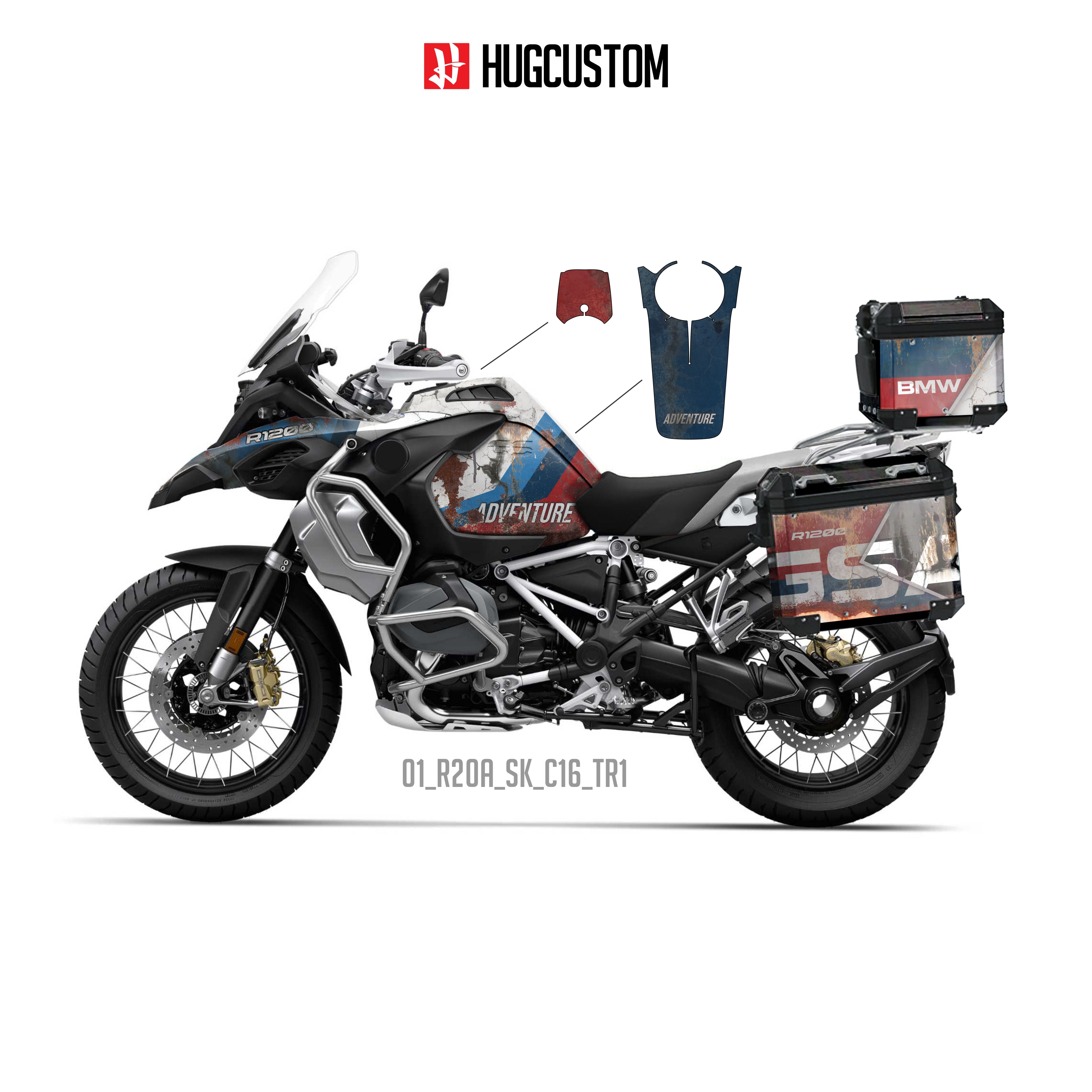 R1200/1250GS Adventure 2014-2025 Sticker Kit – 'Rally Patina' Design - HUGSTICKERCUSTOM