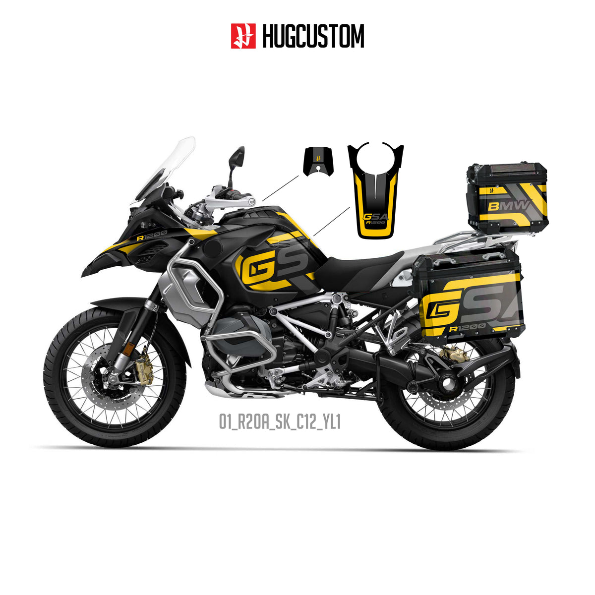 R1200/1250GS Adventure 2014-2025 Sticker Kit – 'Shadow Ops' Design - HUGSTICKERCUSTOM