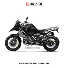 R1200/1250GS Adventure 2014-2025 Sticker Kit – 'Stealth' Design - HUGSTICKERCUSTOM 