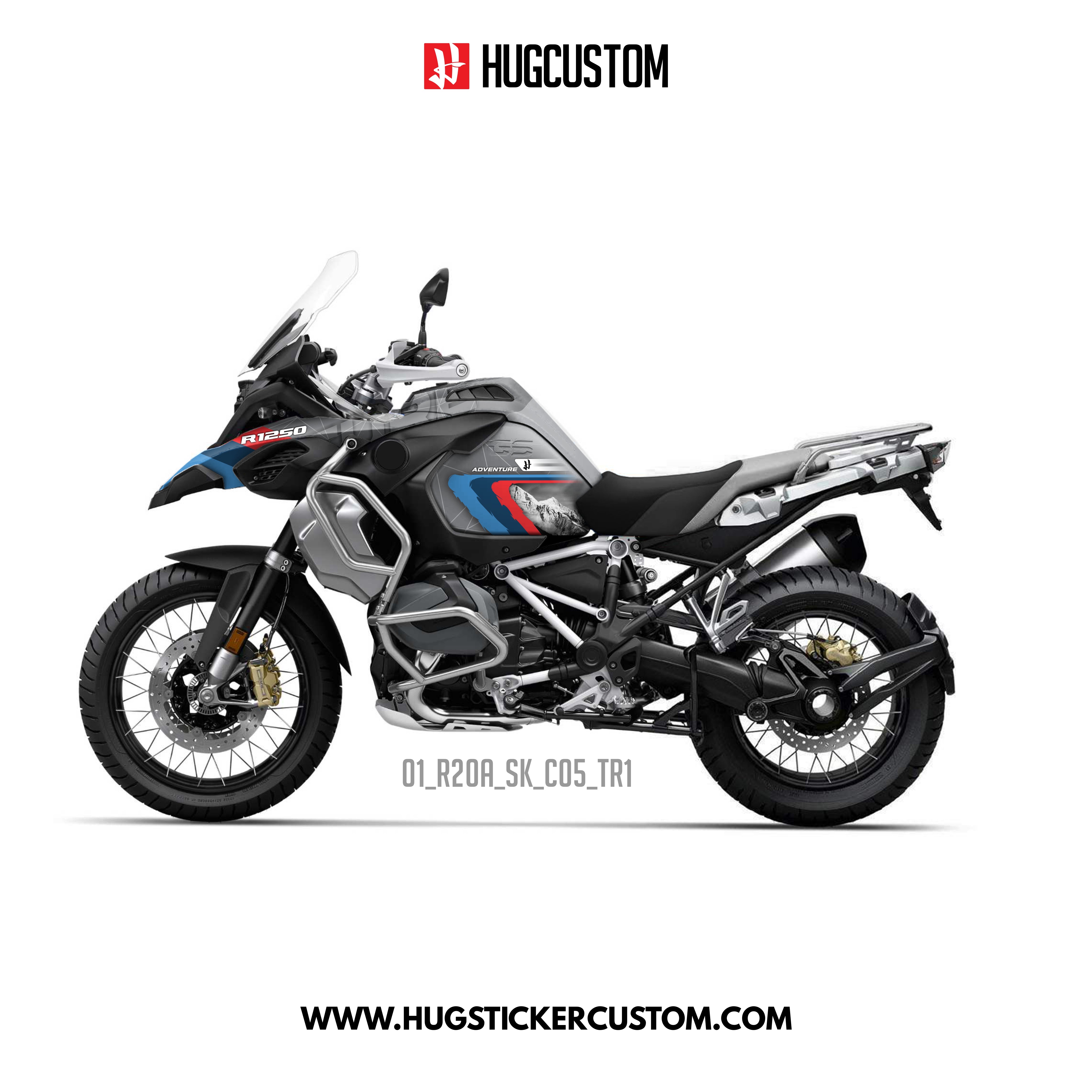 R1200/1250GS Adventure 2014-2025 Sticker – 'Mountain' Design - HUGSTICKERCUSTOM 